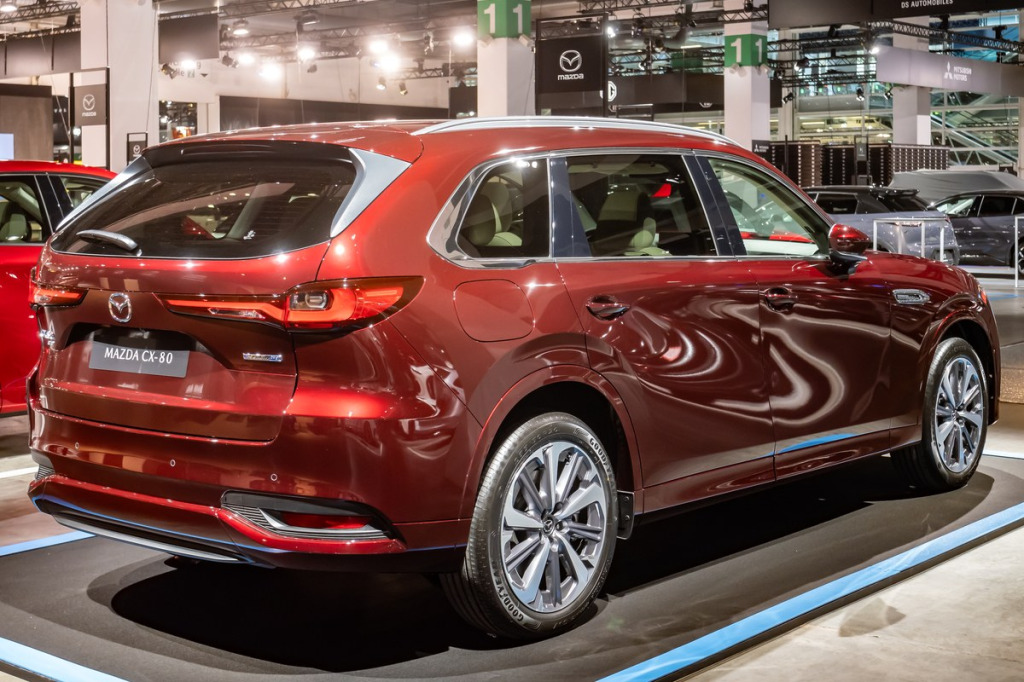 Felgi do Mazda CX-80 (od 2024) – 3-rzędowy flagowy SUV, nośność 850 kg, nakrętki M14 i koła 20"