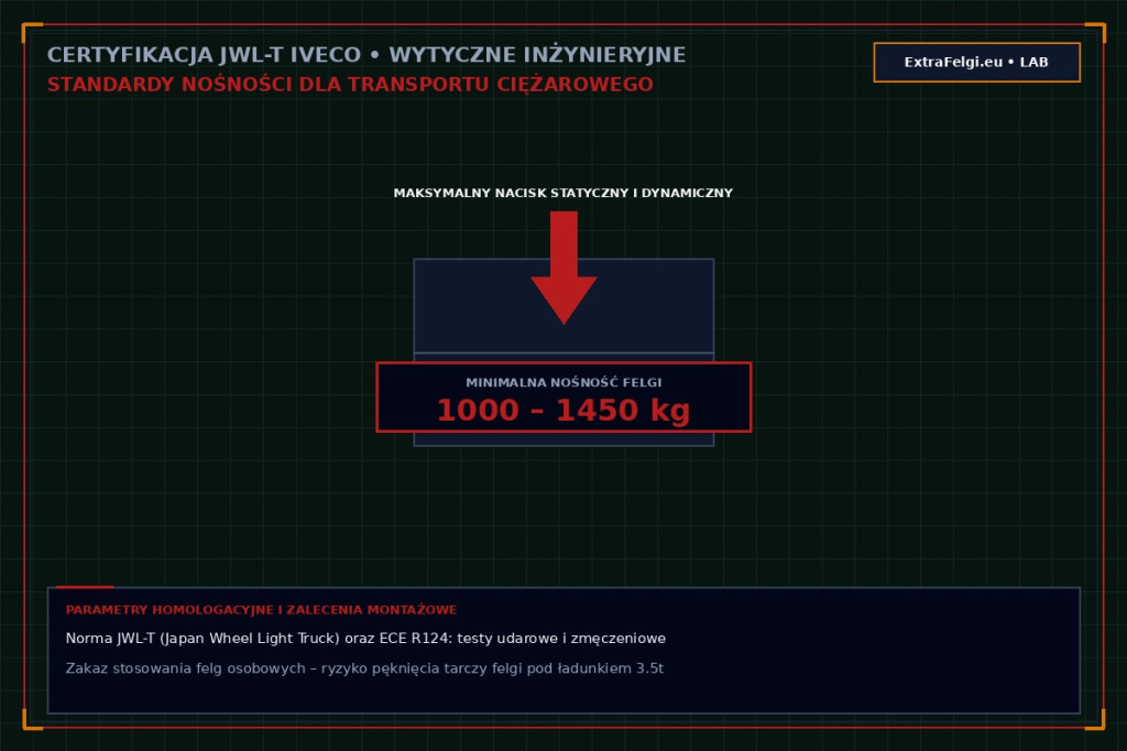 Certyfikacja nośności Heavy Duty i normy JWL-T / TÜV: dlaczego felgi osobowe nie mogą być montowane w autach dostawczych