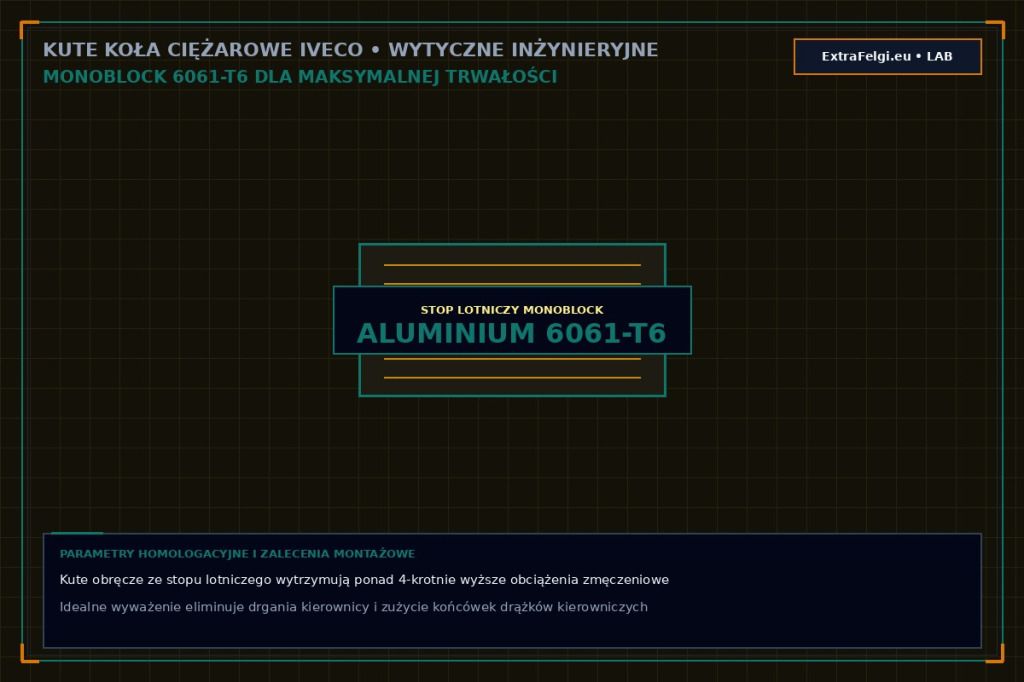 Kute obręcze ze stopu aluminium do podwozi Iveco: maksymalna trwałość zmęczeniowa i ochrona piast przed biciem