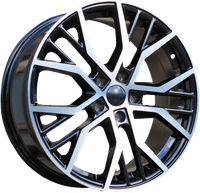 R16x7 5X100 ET 40 57.1 BK713 Black Polished (MB) VW (D1)
