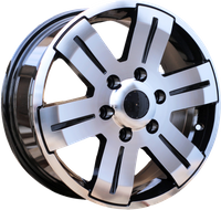 R16x7  6X125  ET  55  74.1  BK562  Black Polished (MB)  RACIN  (R)  (4x4 (max 1400kg) IVECO Daily)