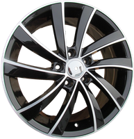R16x6.5 5X112 ET 41 57.1 SK523 (BK5290) Black Polished (MB) SKODA (L6+R)