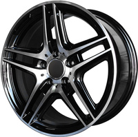 R17x7.5 5X112 ET 45 66.6 SSA02 Black Polished (MB) MER (P2+R)
