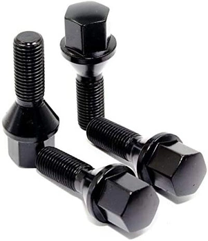 Śruby czarne KOENIG M12X1.5 stożek 28mm klucz 17 komplet 20szt