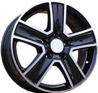 R16x6.5  5X114.3  ET  50  66.1  BK473  Black Polished (MB)  RENAU  (D5)  (Trafic/Opel Vivaro (max 1250kg))