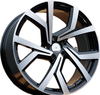 R17x7.5  5X100  ET  45  57.1  B1154  (BK5125)  Black Polished (MB)  VW  (D4)