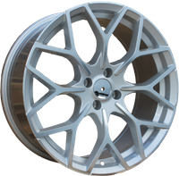 R17x7.5  4X100  ET  25  60.1  B1449  Polished Silver (MS)  SMART  (P)  (Front+Rear HAXER)