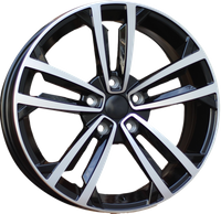 R17x7.5  5X112  ET  45  57.1  B5805  Black Polished (MB)  VW  (L1)