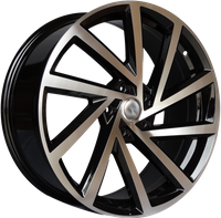 R17x7.5  5X112  ET  45  57.1  B5329  Black Polished (MB)  VW  (L5)