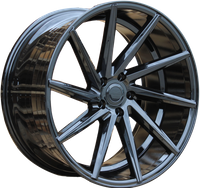 R17x7.5  5X100  ET  38  67.1  B1059  (LU561)  Black (BL)  RACIN  (R)  (RIGHT SIDE STYLE VOSSEN)