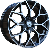 R16x5.5  4X100  ET  30  60.1  B1449  Black Polished Half Matt (MBHM)  SMART  (P2+P)  (Front+Rear HAXER)