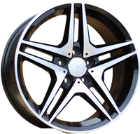 R17x8  5X112  ET  40  66.6  BK443  Black Polished (MB)  MER  (R)